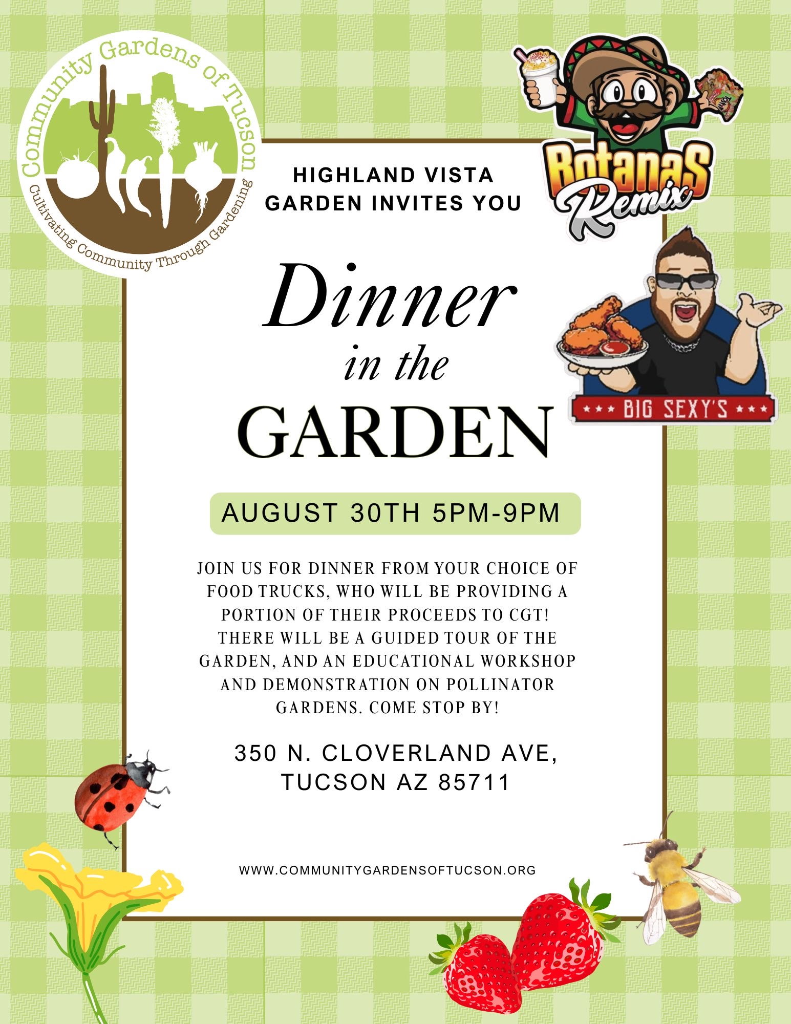 Dinner with Community Gardens of Tucson